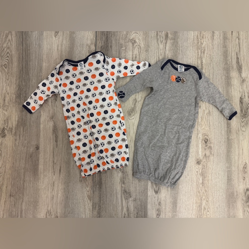 Gerber Gray and White Nightgown Bundle for Baby Boy